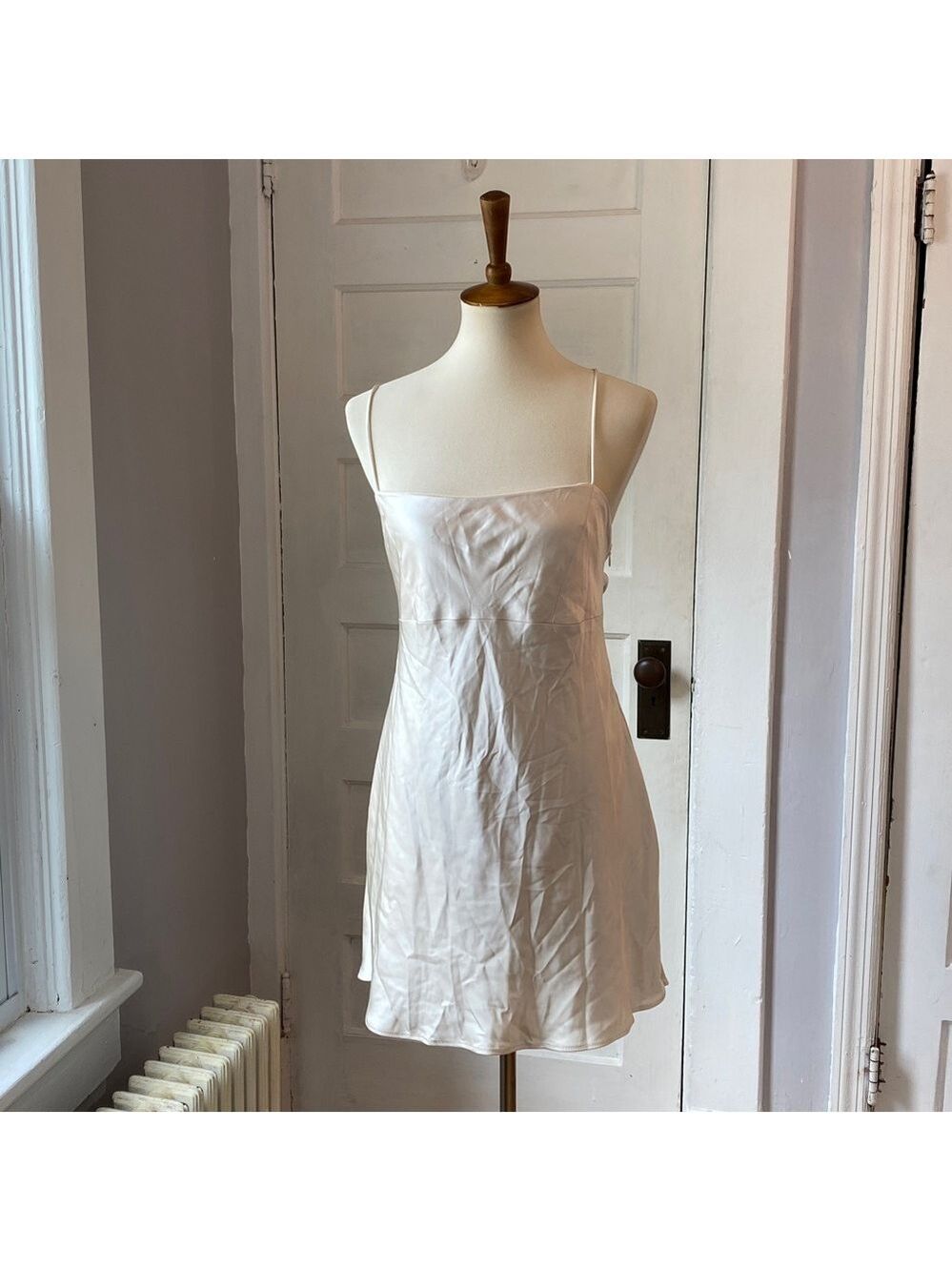 NWT Zara Satin Effect Slip Dress, Size L - Picture 6 of 17
